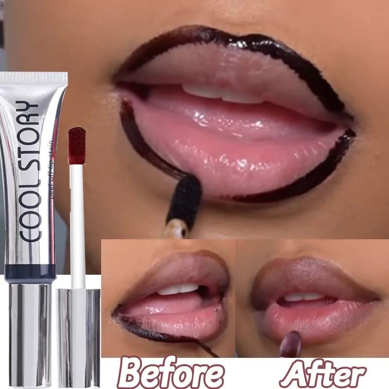 9 colori Impermeabile Peel Off Lip Liner Tattoo Lipgloss Matte a lunga durata Lip Tint Marrone Contorno Labbra strappanti Macchia Cosmetici