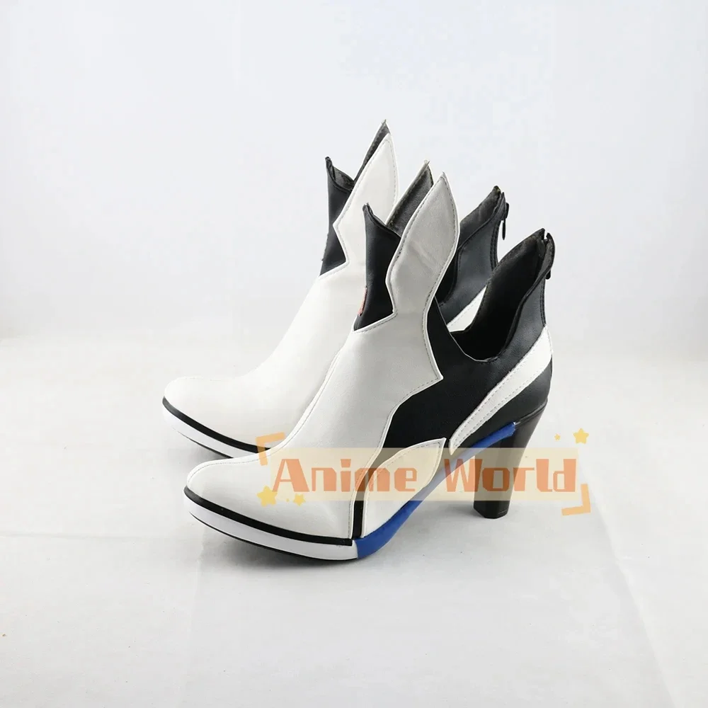Bronya Zaychik Scarpe Cosplay Gioco Honkai Impact 3 Cosplay Prop Scarpe in pelle PU Stivali di carnevale di Halloween realizzati su misura