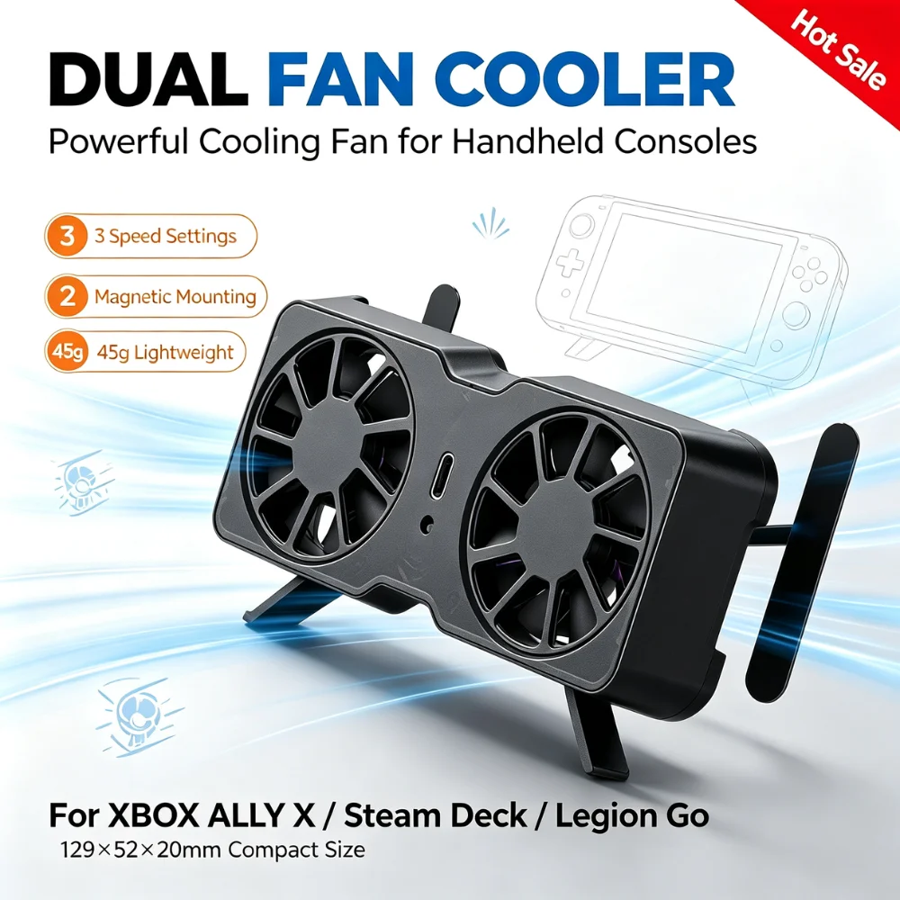 Console Cooling Fan - Magnetic Cooling Fan For Steam Deck