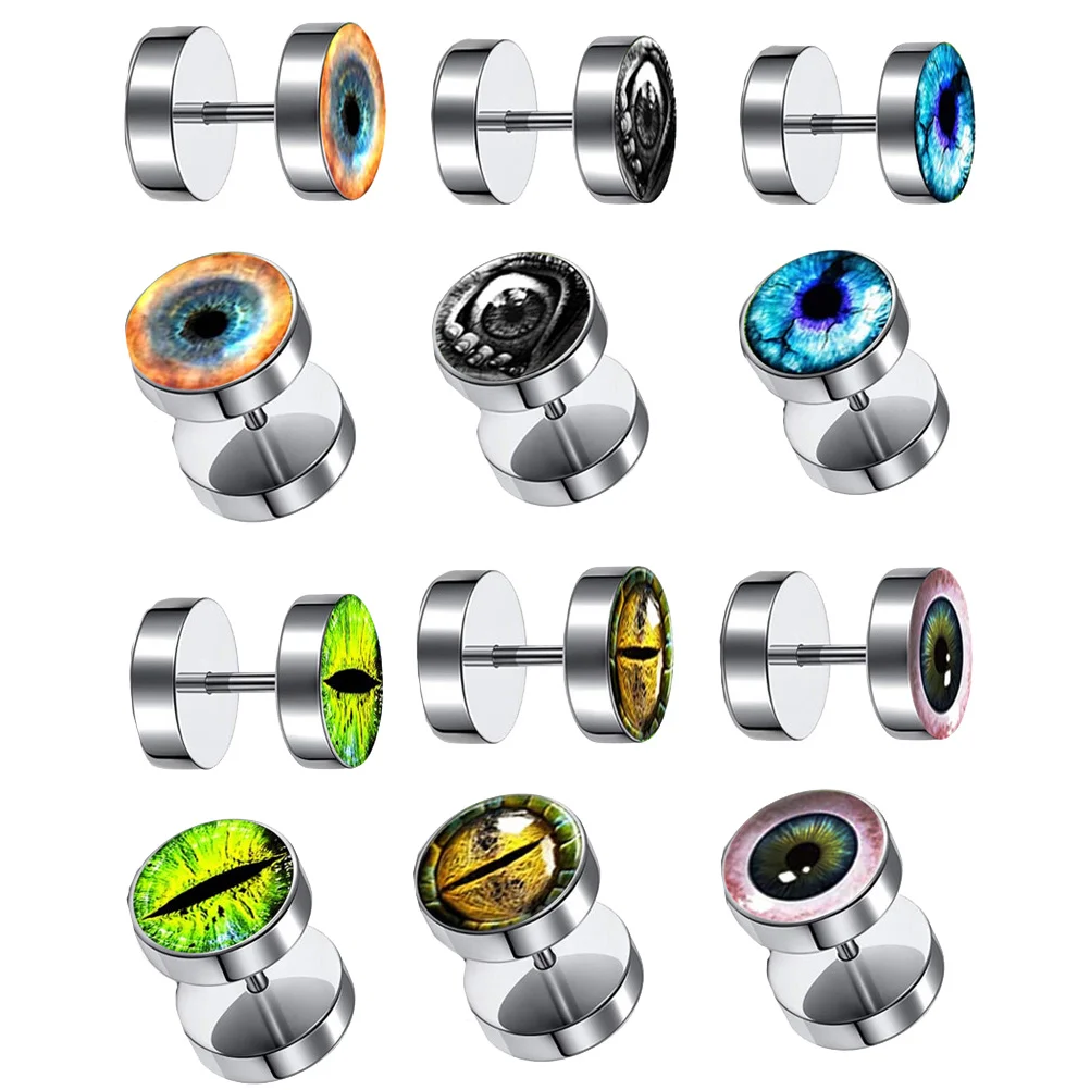 

Titanium Steel Men Helix Barbell Ear Studs Decorative Stainless Decorative Earrings Steel Ear Jewelry Accessories