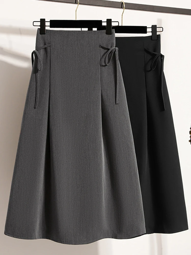 

Новинка 2026: Женская повседневная юбка-трапеция с высокой талией для полных фигур, корректирующая фигуру, весна