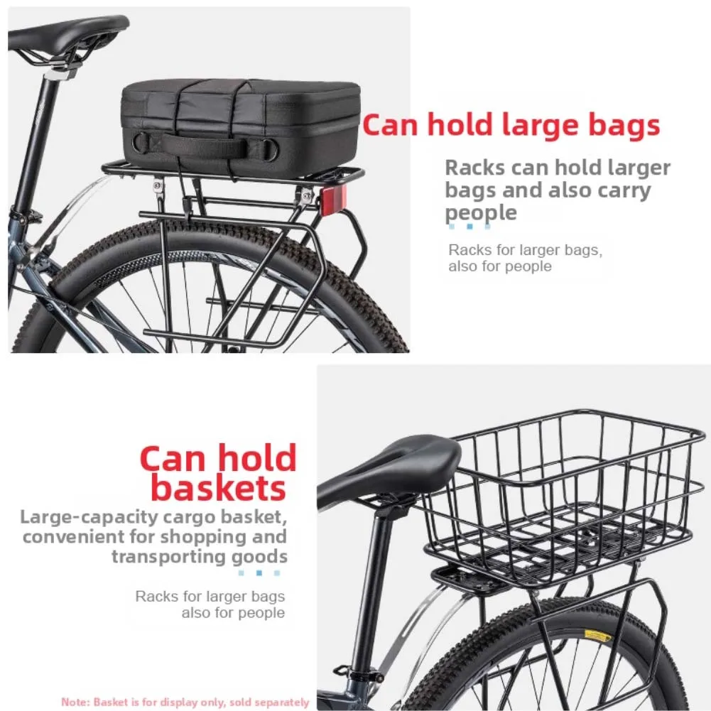 Bicycle rear rack aluminum alloy mountain bike rear seat steel luggage carrier high load capacity and stability