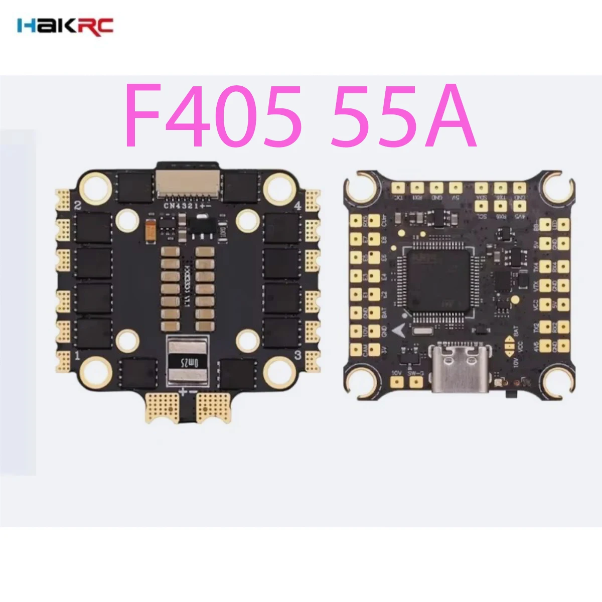 Controlador de vuelo HAKRC F405 V2 pila 8 bits/32 bits 55A/60A/65A 4 en 1 ESC 2-6S Dshot300/600 soporte para Dron de carreras con visión en primera persona