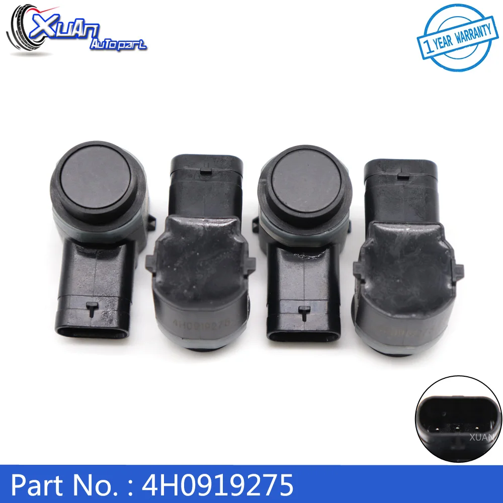 XUAN 4pcs Car PDC Parking Sensor 4H0919275 For Volkswagen Passat Golf Audi A4 S4 Q3 Seat Alhambra Altea Skoda Superb 3C0919275S