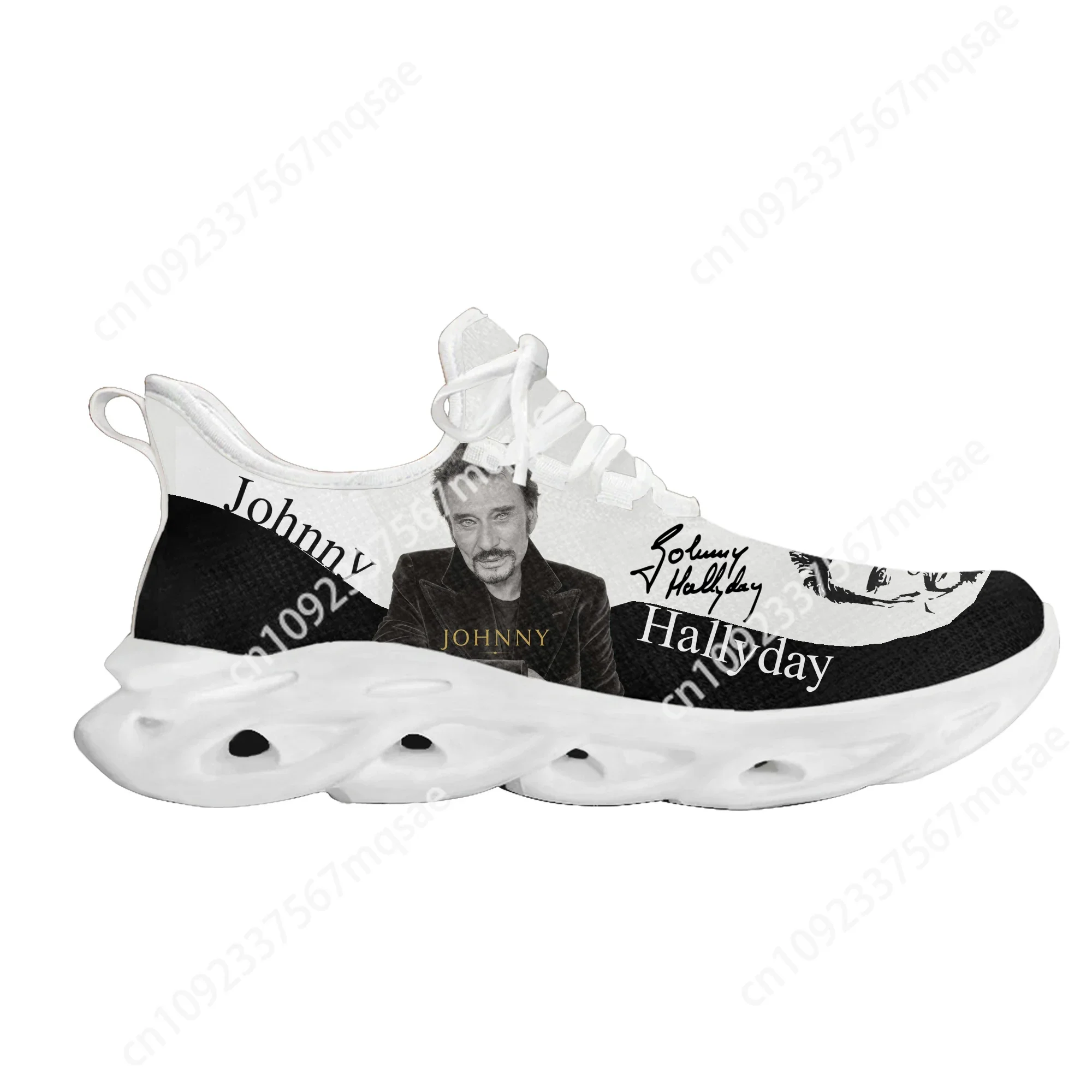 

Johnny Hallyday Rock Singer Flats Sneakers Mens Womens Sports Shoes High Quality Custom Made DIY Sneaker Customized Shoe