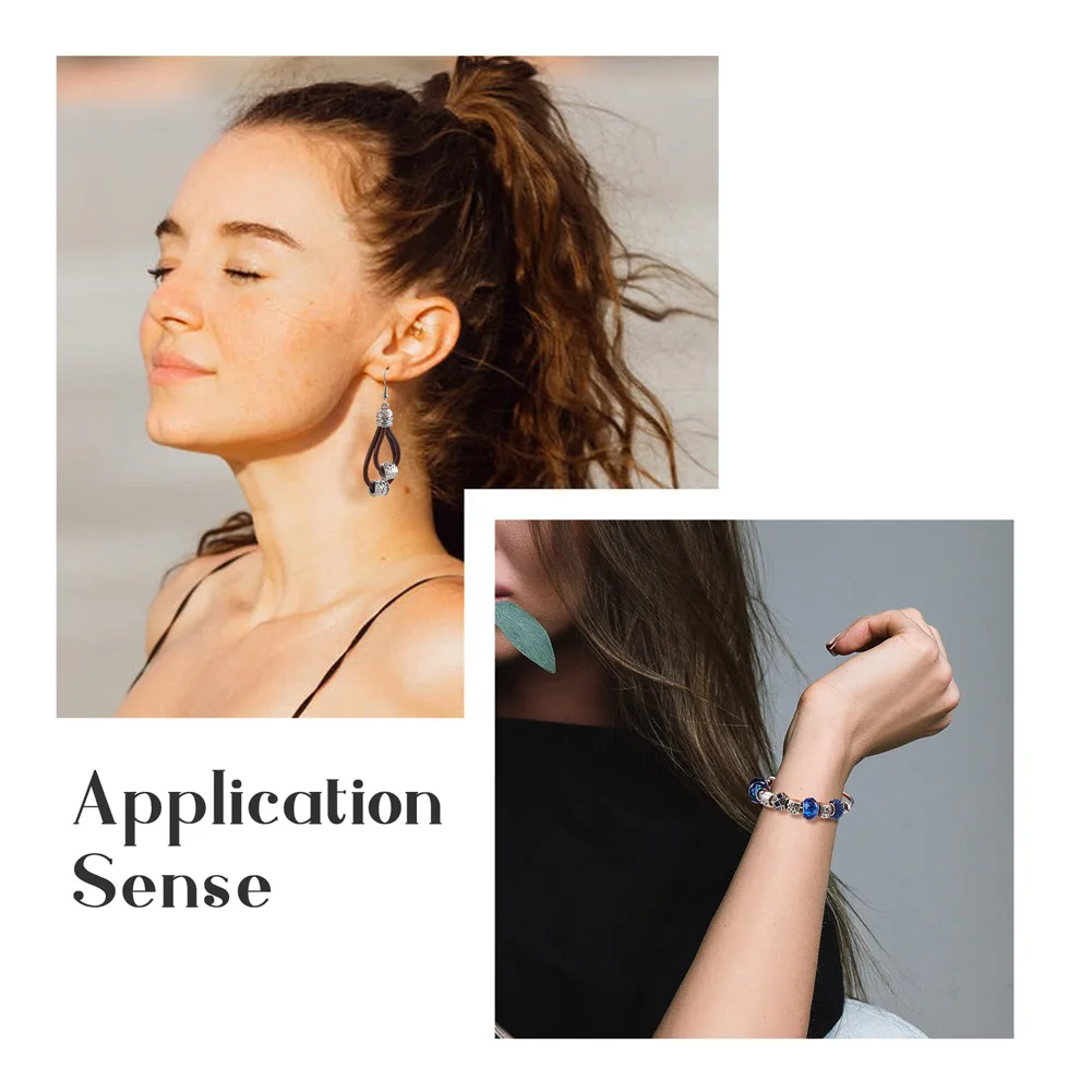 Kissitty 100Pcs Antique Silver Color Column Tibetan Style European Beads for Bracelet Earring Necklace Jewelry Making Gift