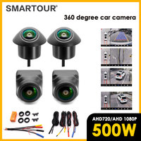 Smartour 500W 360 Degree Car Camera Surround System 1080P AHD Right+Left+Front+ Rear View Camera for Android Radio Night Vision