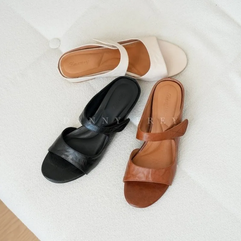 

Open Toe Spring and Summer Versatile Simple Comfortable Open Toe Slippers for Women