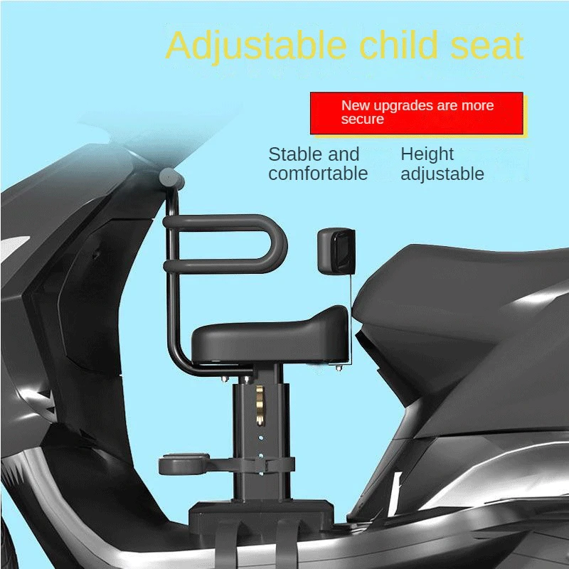 Electric car Safety child seat front Baby Seat Kids Saddle with Foot Pedals Support Back Rest for MTB Road Bike Accessories