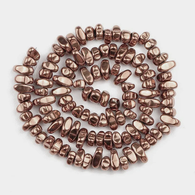 4–8 mm schwarze Gallensteine-förmige Perlen, plattiert, farbiges schwarzes Erz, verstreute Perlen, DIY-Armband, Halskette, Zubehör, Perlen im Großhandel – Detail 13