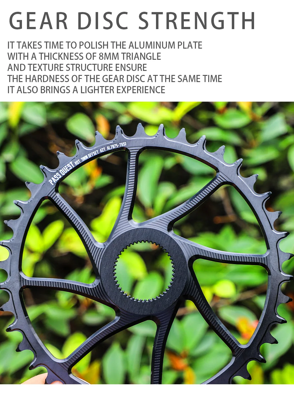 Silber 3mm Offset Für Rotor VEGAST ALDHU CRANKS Mountainbike Direkt Montieren Kettenblätter 36T 38T 40T 42T 44T 46T48T Kettenblatt – Detail 10
