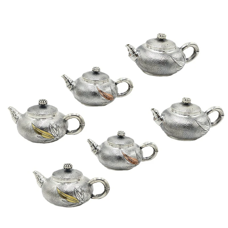 

Pot Handmade Silver Tea Ware Intangible Cultural Heritage Master Works