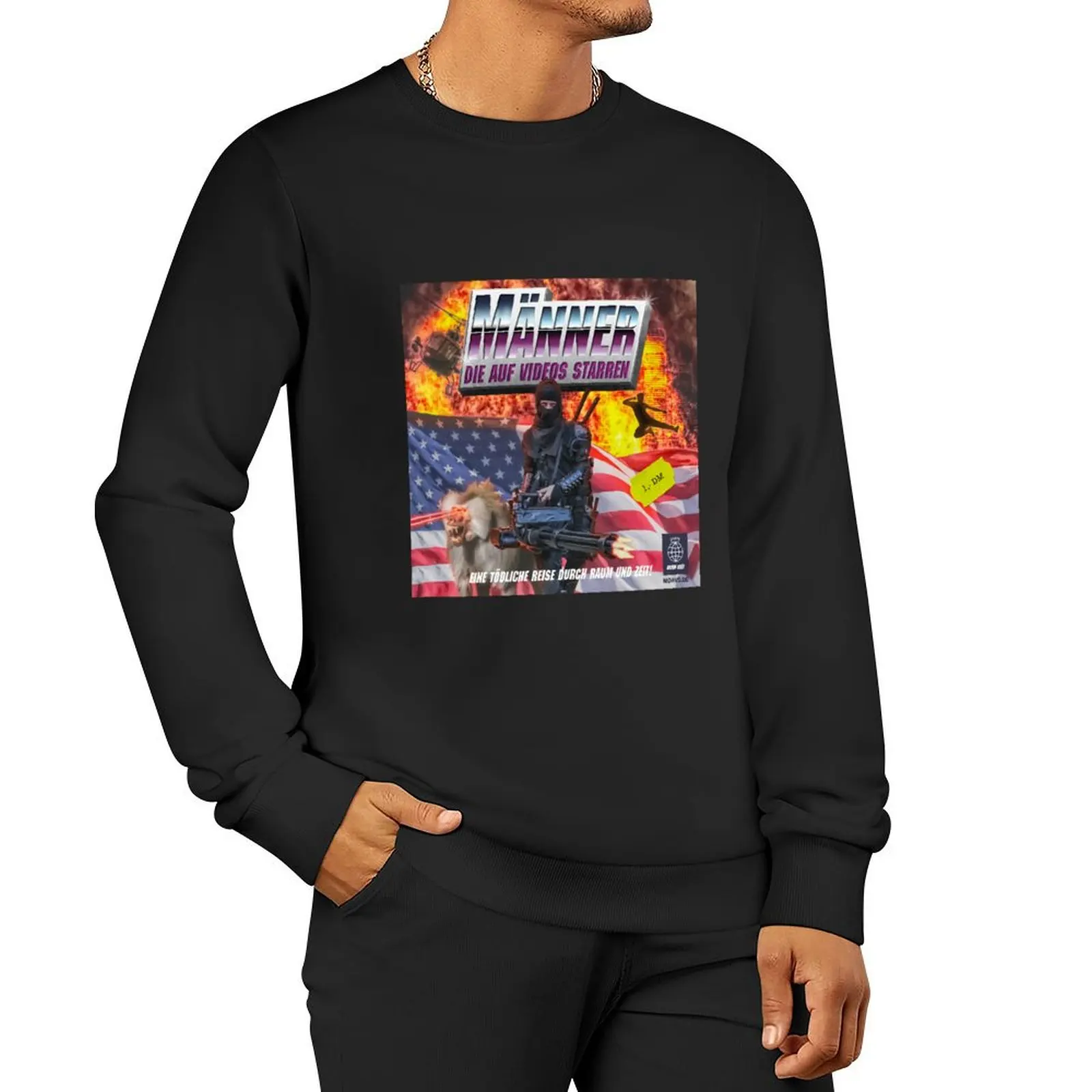 

Ninja Master and his Laser Baboon Pullover Hoodie mens clothes sweatshirts men