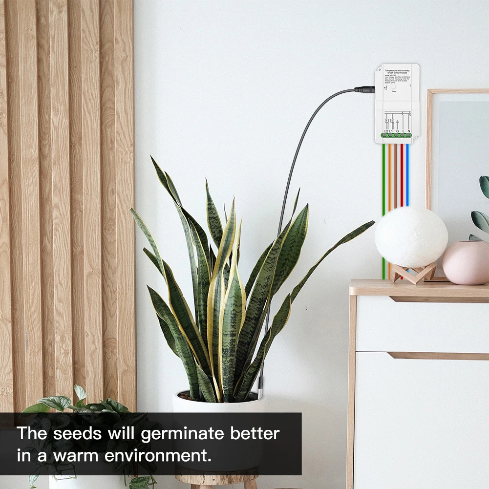 Ambient Temperature Comfortable Experience Dual Relay Output Electric Heating Humidity Controller For Tuya WiFi