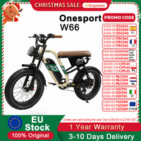 ONESPORT W66 Electric Bicycle 500W Powerful Motor 48V13.5AH Battery All Terrain Electric Bike 20*4.0 Inch Tire Motorcycle E-bike