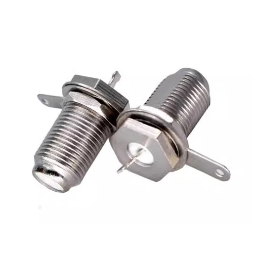 Imagen 2 del producto Conector coaxial RF tipo F hembra con tuerca para soldar, conector de antena de TV, sistema británico nuevo, 1 unidad