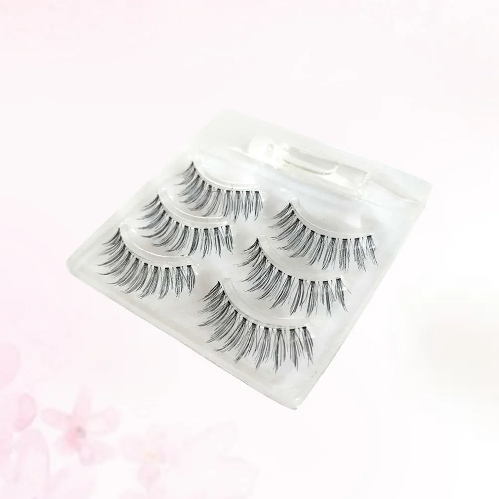 

3Pair Fake Eyelashes Kit Long Thick Natural-Looking False Lashes Comfortable All-Day Wear Eye-Catching Glamour for Any Occasion