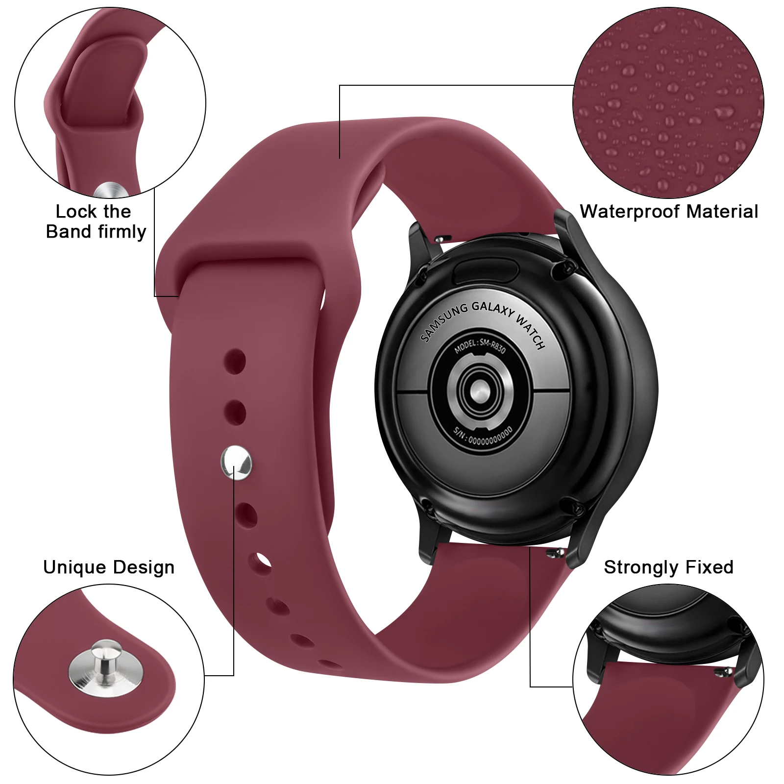 20 22mm Silicone Wrist Strap For Garmin SQ Vivoactive 5 4 4S 3 3S Band For Garmin Venu 2s 158 965 745 245 265 255Music Bracelet