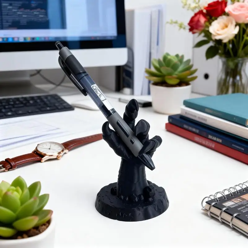 Cool 3D Printed Dragon Claw Pen Holder Desktop Organizer Pen Holder Home Office Stationery Organizer For Desk Decoration Gifts