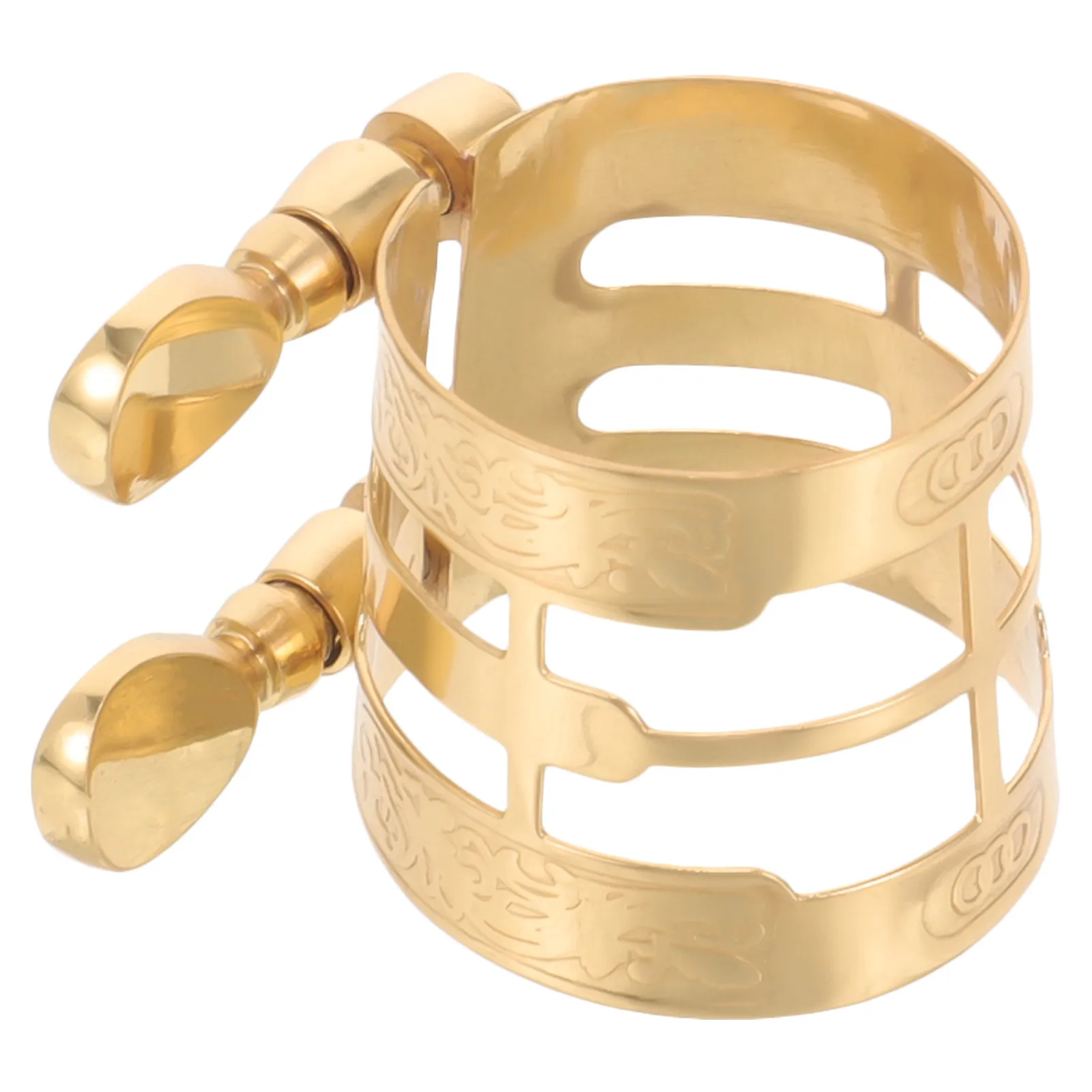 

Saxophone Clip Copper Lacquered Gold Metal Clamp for Alto Sax Mouthpiece Accessories Musical Instruments Parts