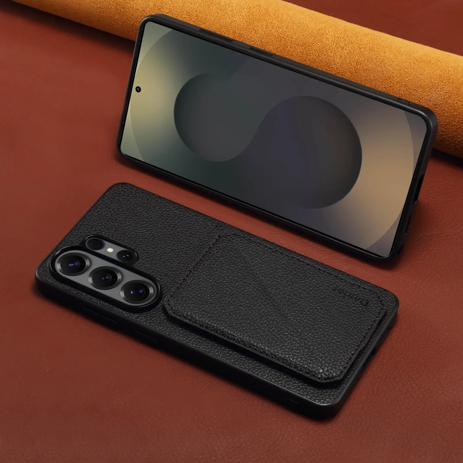 

Магнитный чехол для телефона Samsung Galaxy Z Fold 7 Fold6 5, съемный узор личи, слот для карт, кошелек, рамка из ТПУ + ПК + кожаный чехол