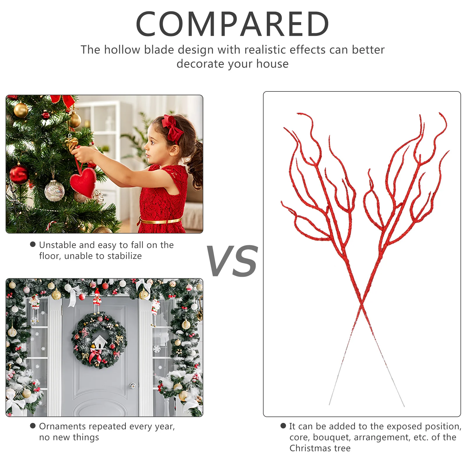 

10pcs Xmas Glitter Leaf Decor Fake Wreath Garland Ornament Festival Leaf Adornment Party Decoration Accessories