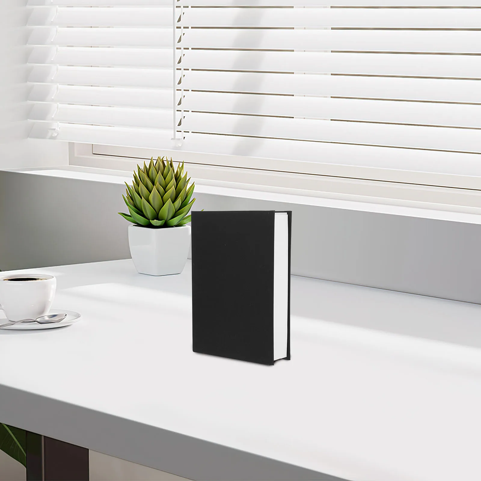 

Decorative Book Shaped Storage Box Solid Color Faux Hollow Organizer Vintage Book Storage Box for Office Home Bookshelf