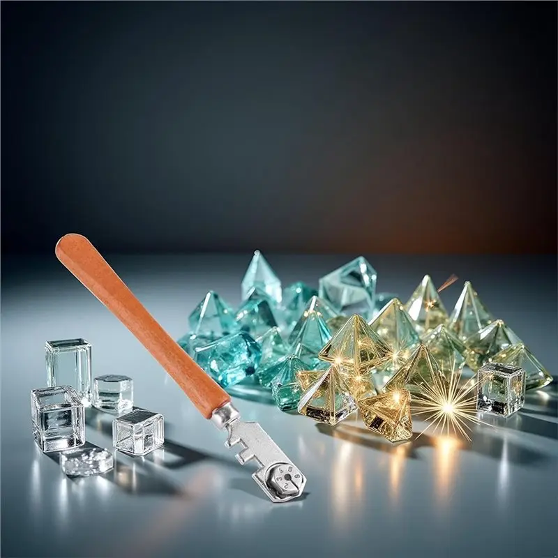 ABGE-Glass Cutter Tool Kit,6 Wheel Cutting System, 30Mm Cutting Capacity, Ergonomic Design Handle