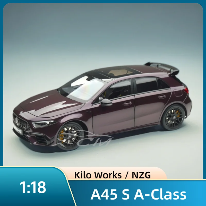 Diecast Car Model Kilo Works / NZG A45 S A-Class A Class (Dark Red Purple) 1:18 + SMALL GIFT!!!