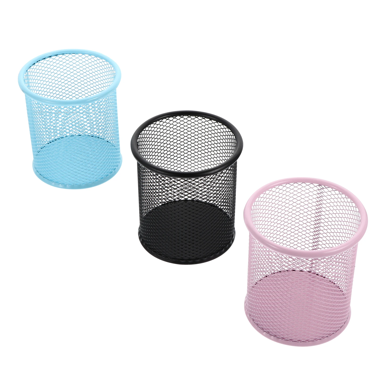 

3 Pcs Desk ganizer Pencil Holder Stationery Pot for Pens Pencils Scissors Pencil Container Rulers Office Home Use