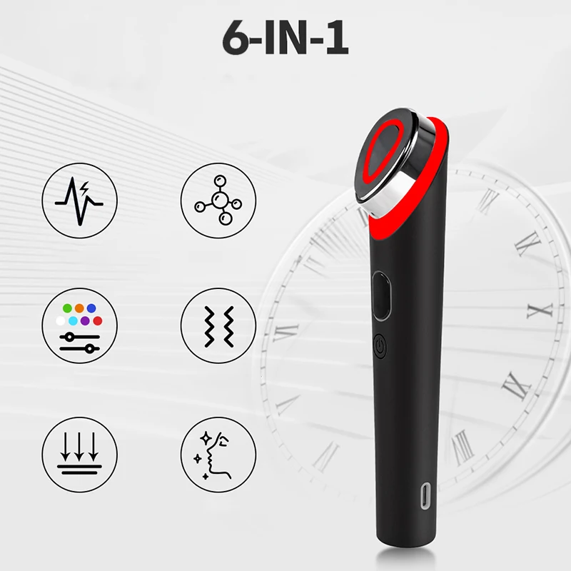 

Age-R Booster Facial Massager 7 Color LED Photon Skin Repair Brightening Toning Lifting Anti-Aging Home SPA Facial Beauty Device