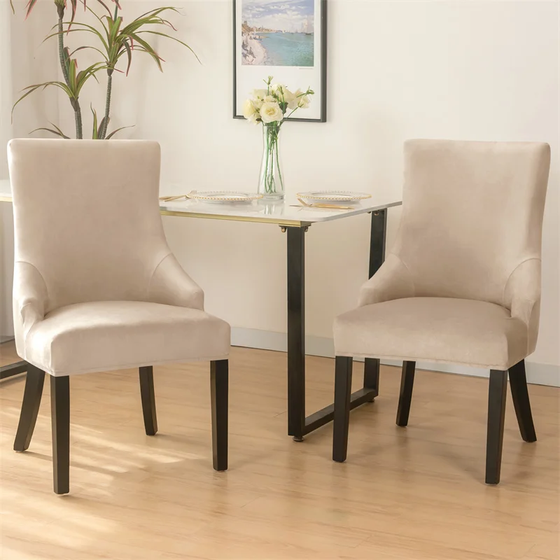 Super Soft Small ArmChair Cover Elastic Pure Color Chair Cover High Back Sloping Armchairs Slipcovers for Hotel Home Decor image 6