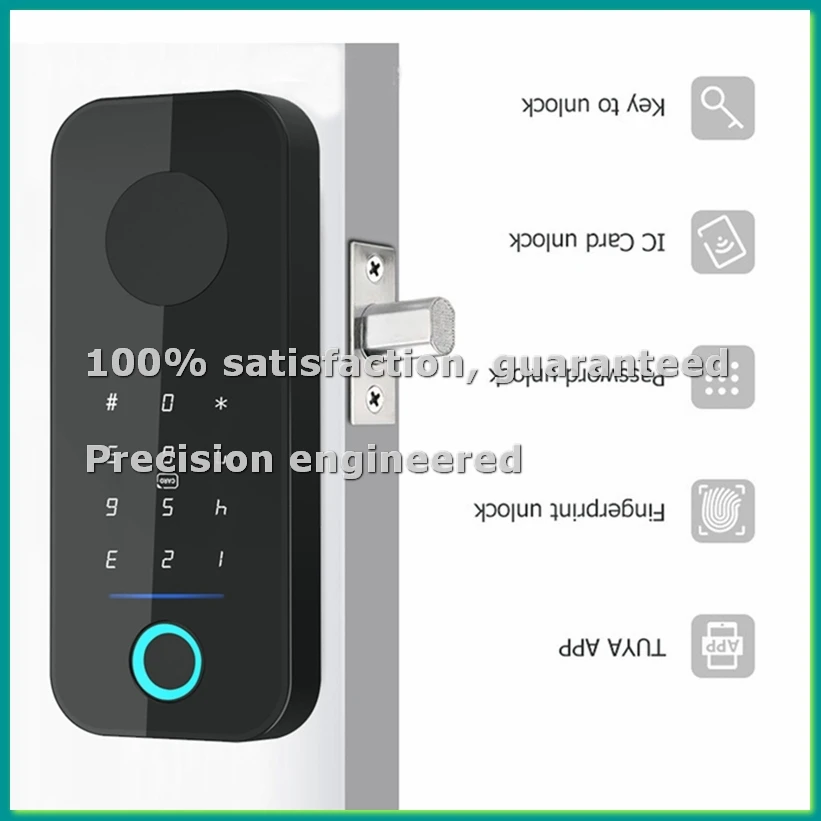 

Tuya App Remote Control Smart Door Lock Deadbolt with Keys Fingerprint Lock Electronics Digital House Electronic Lock-BCBW