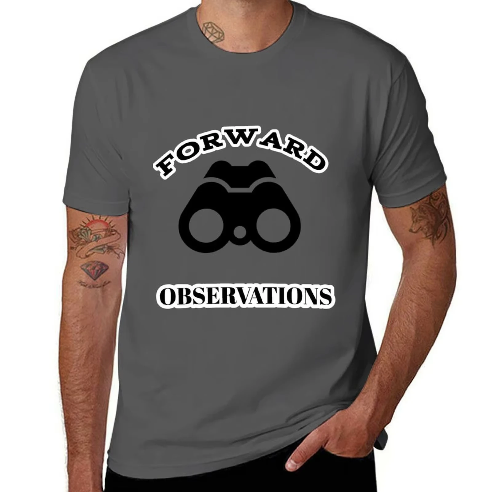 2026 New Forward Observation Themed T‑Shirt, Plus Size Available, Simple Cut, Versatile Tee For Daily Casual Wear