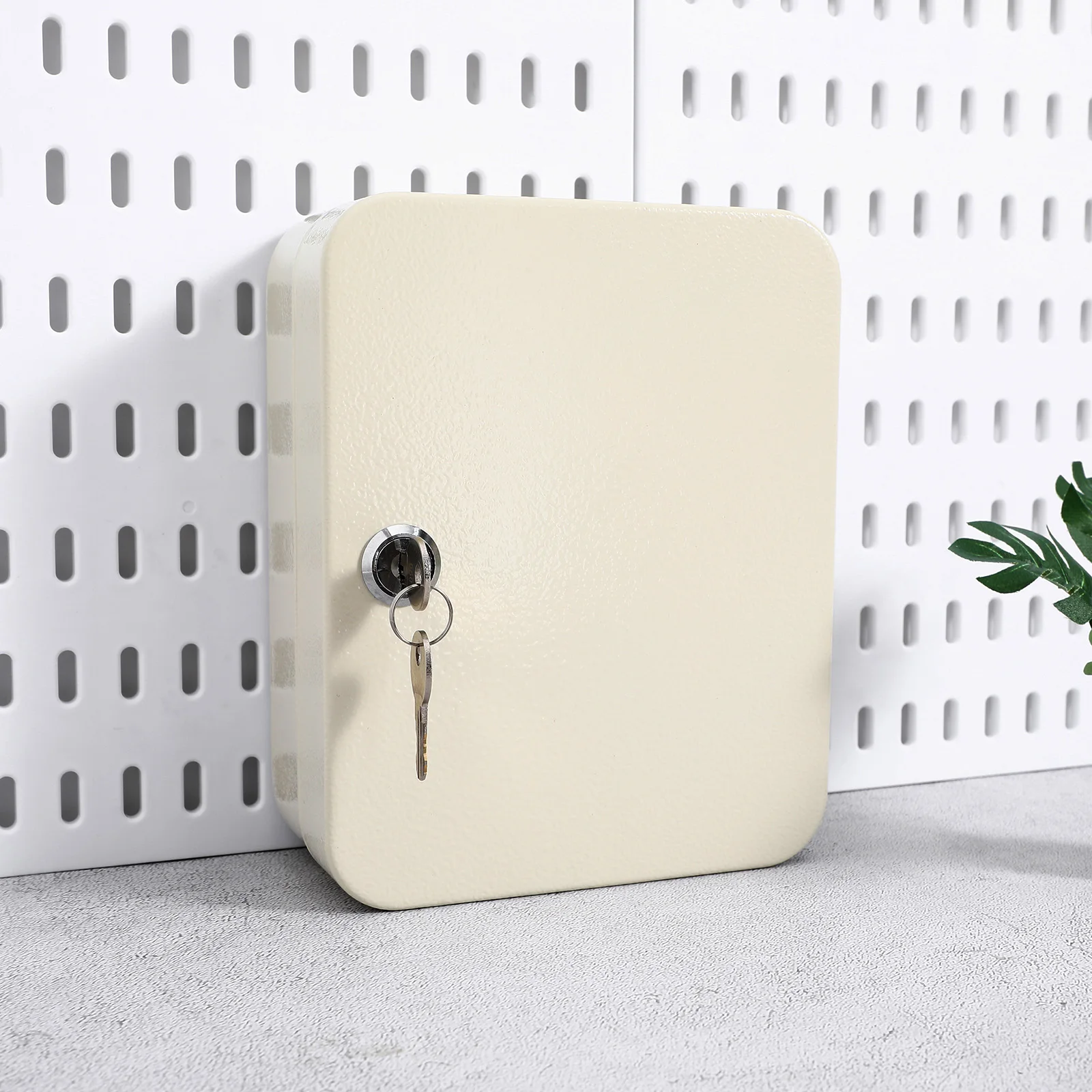 Key Cabinet Organizer Iron Key Storage Box Wall Mount Locking Keys Holder Security For Home Office Rental Use