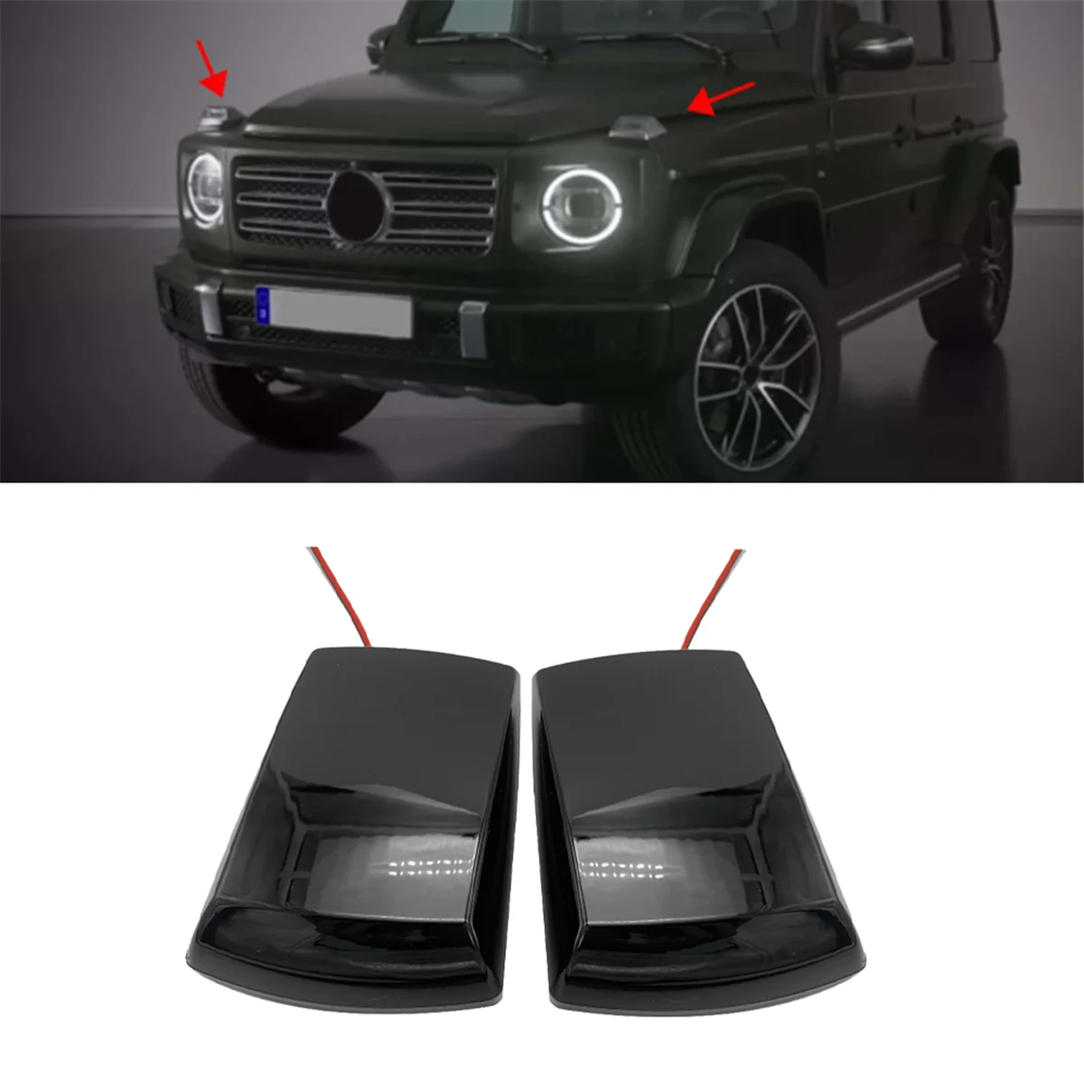 Car Front Corner Marker Lights Turn Signal Blinker Lamps for Mercedes-Benz G Class W463 W461 W460 Parking Light