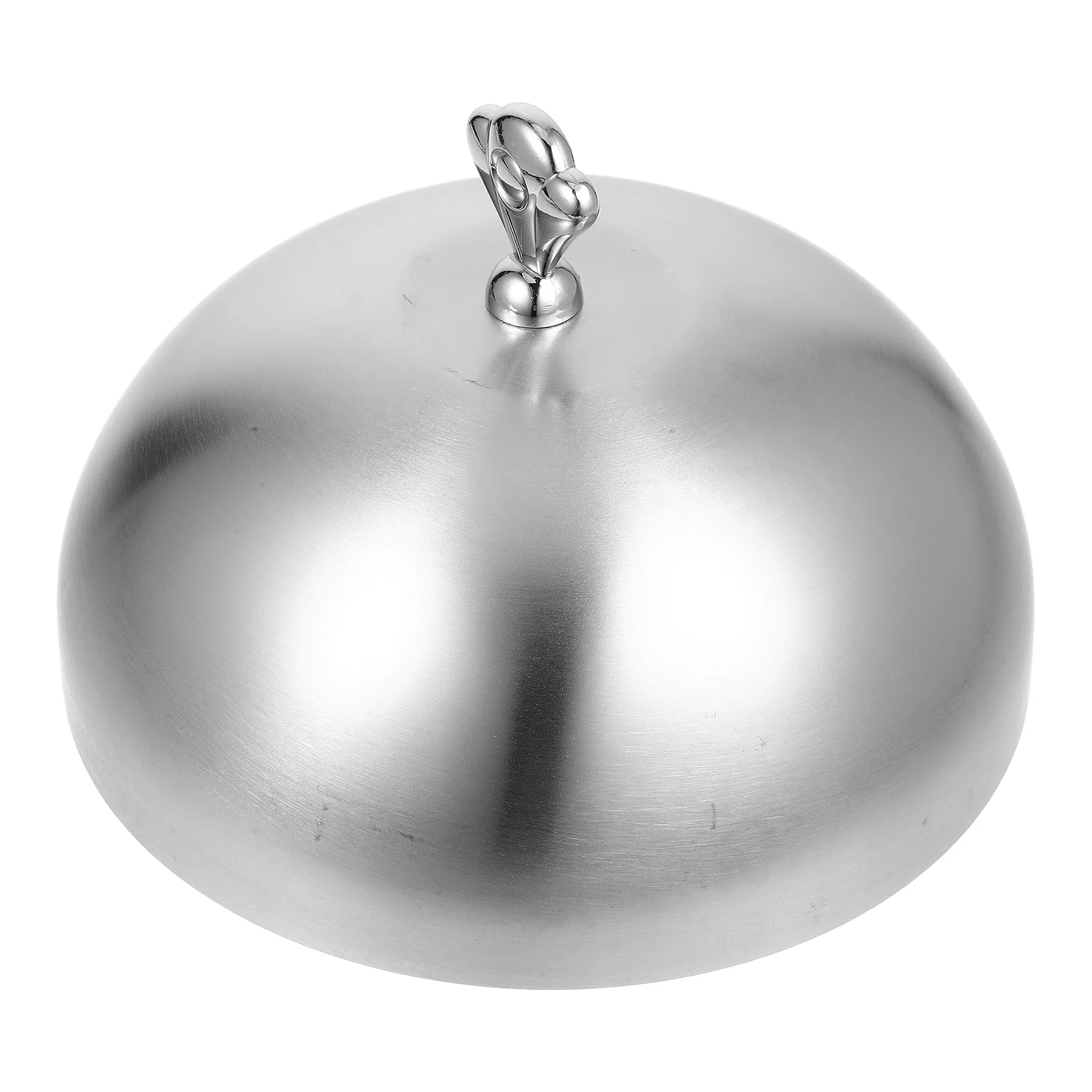 

Dish Stainless Steel Food Cover Roasting Pan Dust Plate Silver Tortilla Skillet