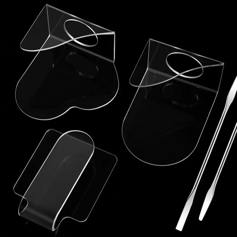 Placa de herramientas de manicura, esmalte de uñas mezclado con espátula, varilla de mezcla, paleta de Arte de uñas, paleta de maquillaje, bandeja mezcladora de base