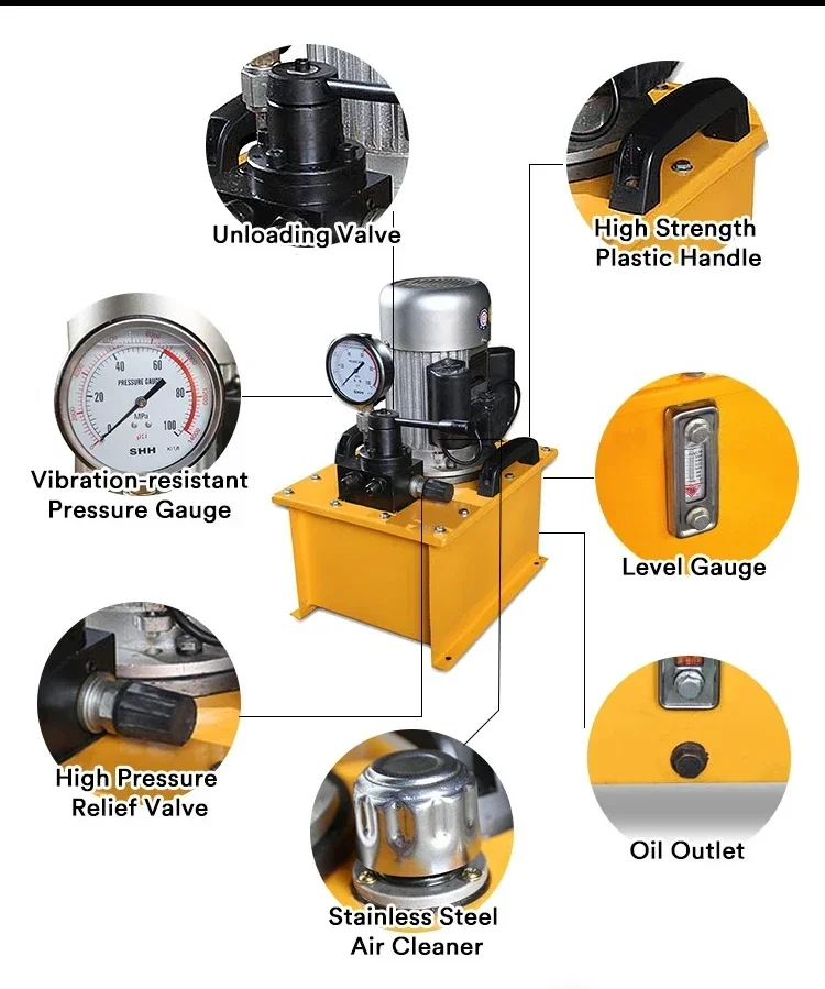 

Post tension hydraulic oil pump Small power pack high pressure hydraulic press hydraulic pump station 700 Bar