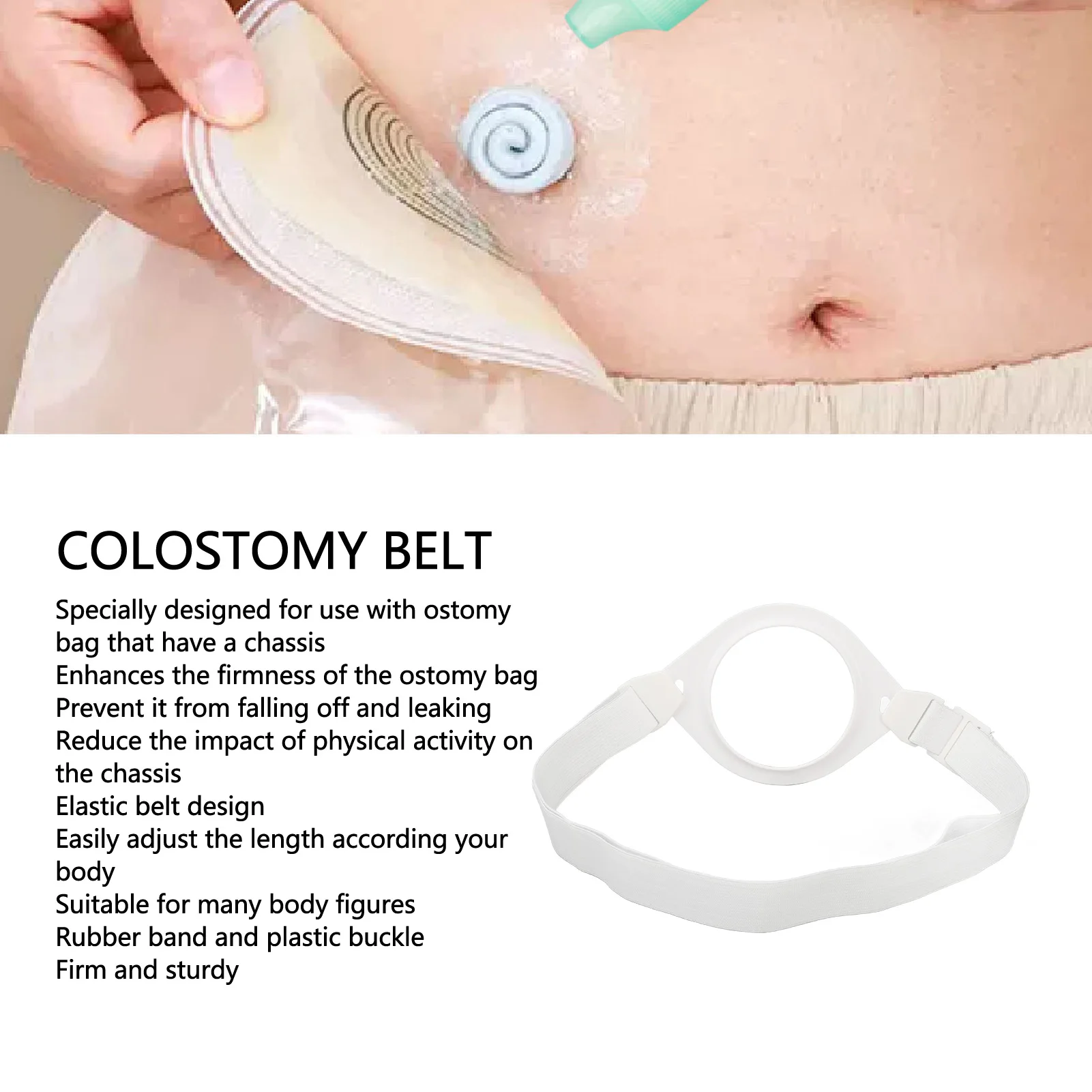 Ostomy Reinforcement Belt Colostomy Belt Ostomy Reinforcement Belt Length Adjust Smoothing Surfaces Colostomy Bag Fixation Strap