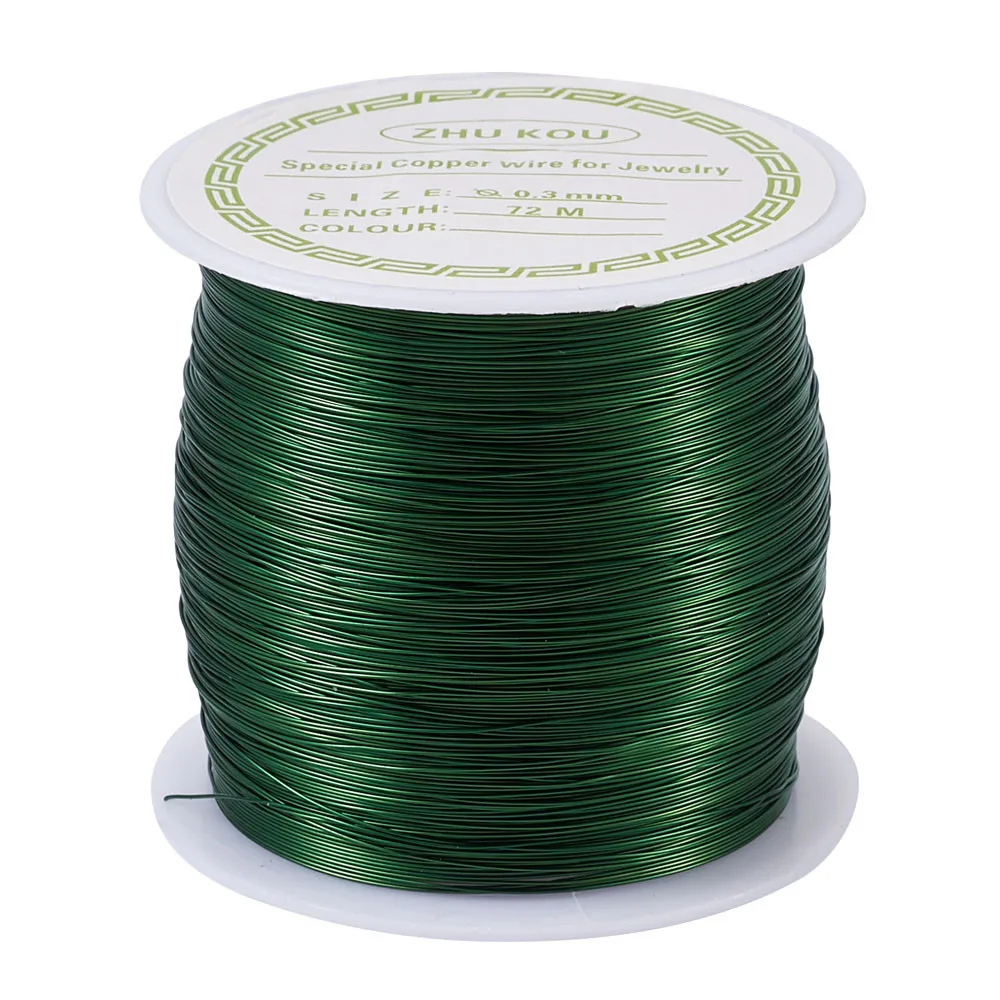 1Roll Round Copper Beading Wire for Jewelry Making for DIY Bracelets Necklaces Earrings Keychain Crafts 28 Gauge(0.3mm)