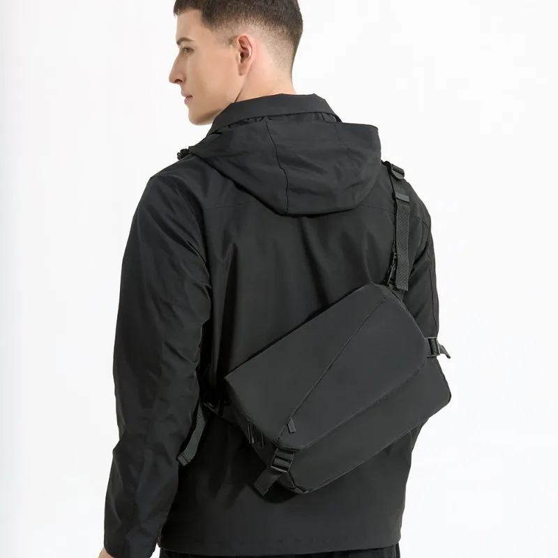 Trendy Flap Men Crossbody Bag Casual Sports Crossbody Bags Men Fashion Outdoor Shoulder Bags Large Capacity Sling Pack for Men