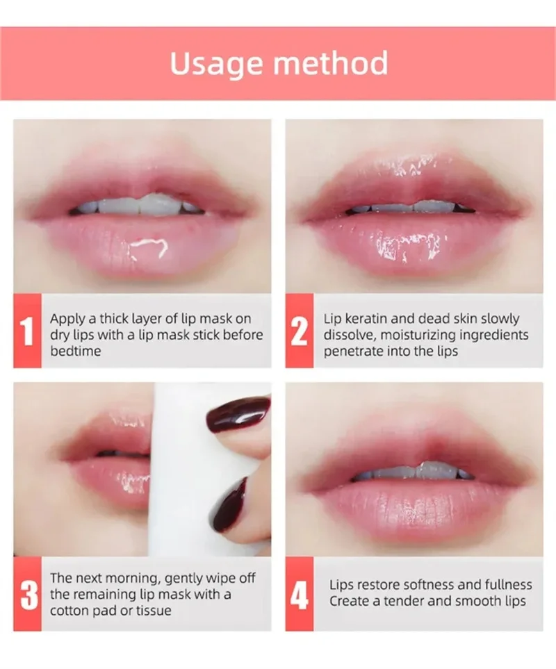 For LA Lip Sleeping Mask Original Korea Lip Balm Moisturizing Hydrated NourishLighten Lip Oil Lines Hydration Lip Gloss Beauty