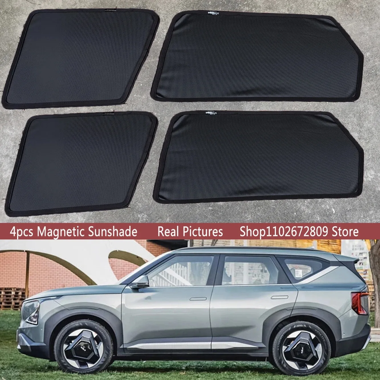 

Magnetic Car Sunshade Shield Front Windshield Frame Curtain Sun Shades For KIA EV5 EV Electric 2023 2024 2025 2026 Accessories