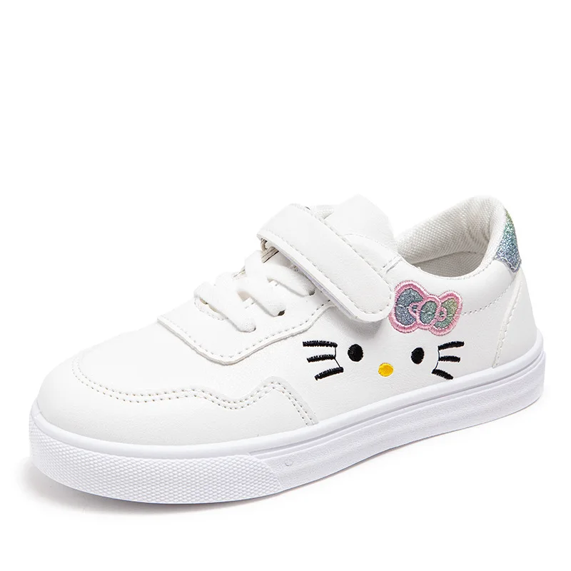 Children\'s Sneakers Girls Sport Shoes Student Shoes Cute Kitty Baby Girls Outdoor Footwear Anti-slip Kids Casual Shoes