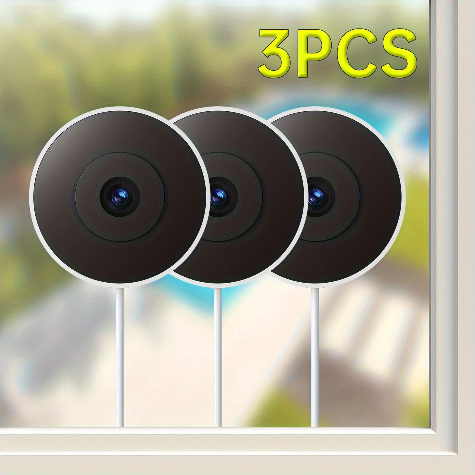 3PCS Window Camera, 2K 2.4G-5G WIFI Indoor Cameras for Home Security with Starlight Night Vision, AI Smart Detection, 911 Emerge
