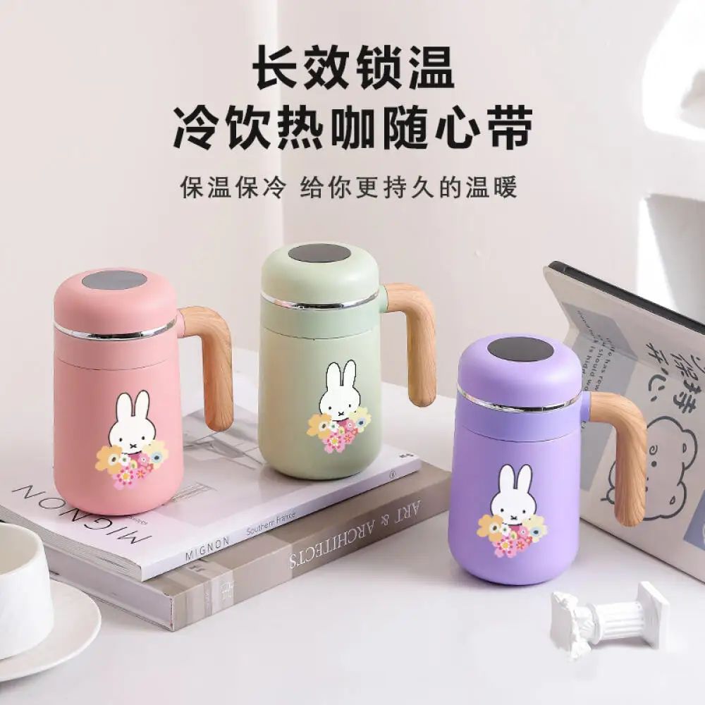 

Милая умная изолированная чашка Miffy Rabbit с высоким уровнем внешнего вида 316, с ручкой, офисная и домашняя чашка, портативная кофейная чашка