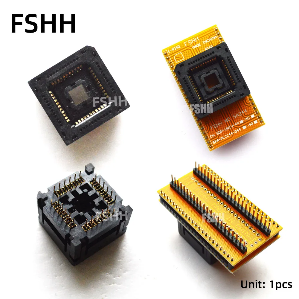 

SA244 SDP-UNIV-44 programmer adapter PLCC44 to DIP44 adapter PLCC44 IC120-0444-306 IC Test Socket 1.27mm