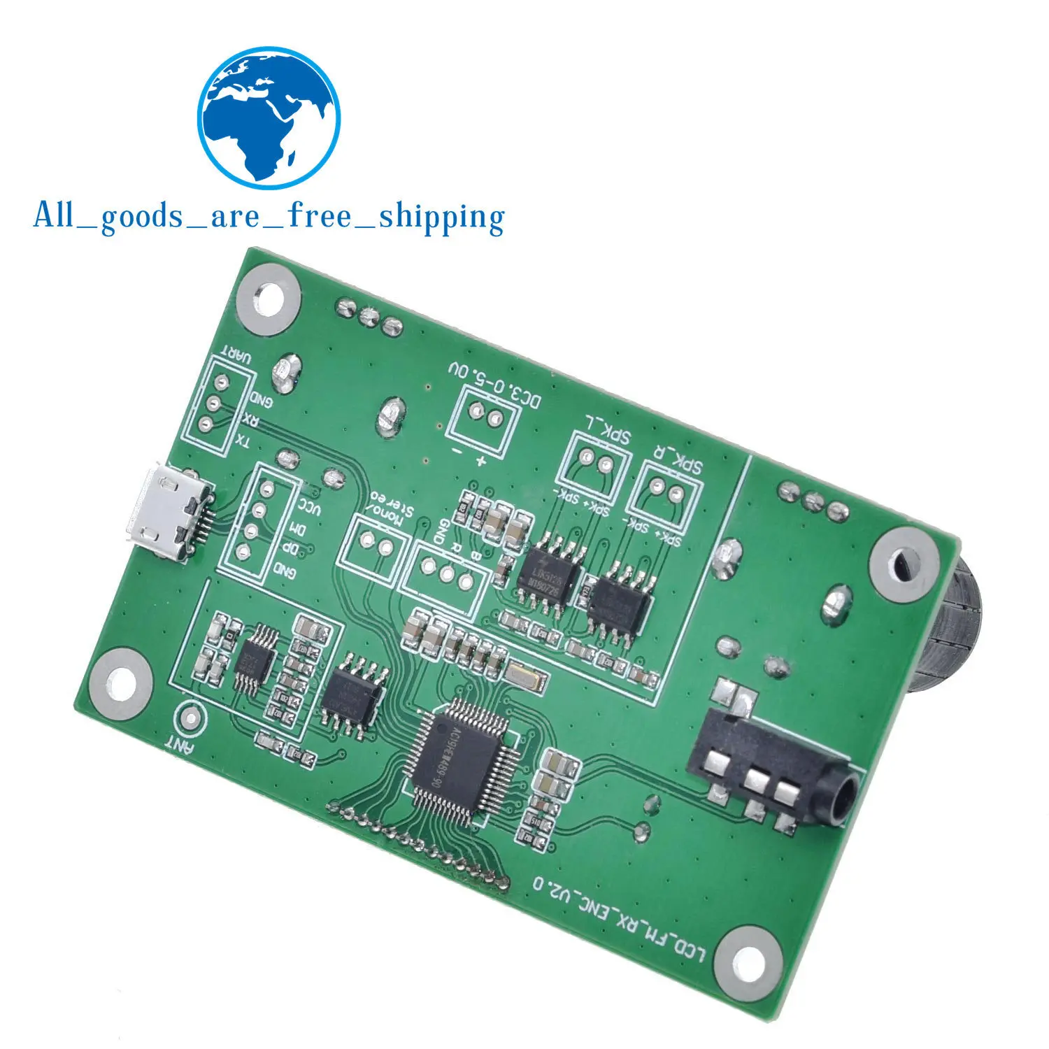 Imagem -06 - Tzt-fm Módulo Receptor de Rádio Modulação de Frequência Recepção Estéreo Pcb Circuit Board Silenciando Display Lcd 35v