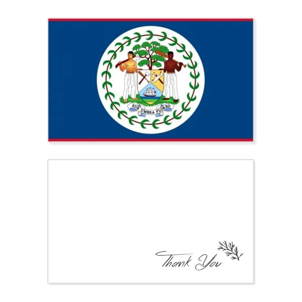 

belize flag north amecountry thank you card birthday paper greeting wedding appreciation